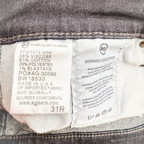 AG The Farrah Skinny High-Rise Dark Wash Denim Jeans Size 31 - Picture 7 of 9